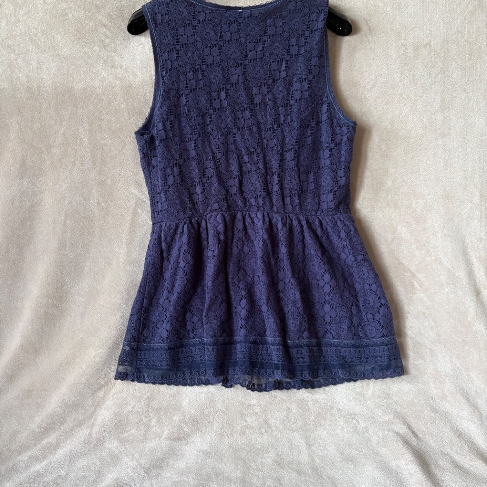 Anthropologie One September Coraline Peplum Top Boho Lace Women’s Size M - Picture 8 of 9
